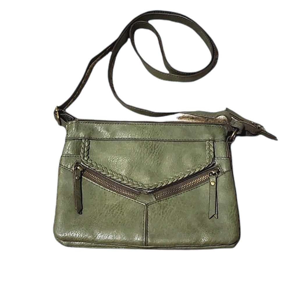 Small Olive green crossbody bag.